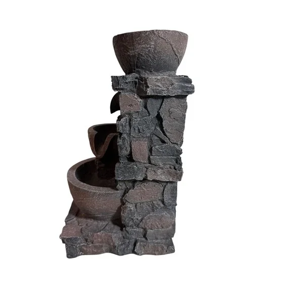 MSEONWXI Indoor Decorative Tabletop Fountain Four Stone Fountains with Bowls LED - Picture 9 of 15